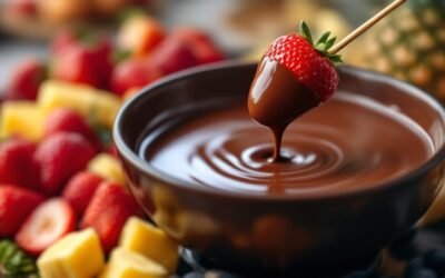 Decadent Chocolate Fondue with Fresh Fruit Recipe